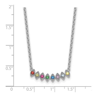 14K White Gold Personalized Mother's Necklace – view 6