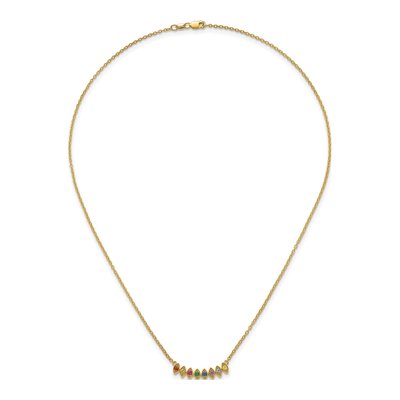 14K Yellow Gold Personalized Mother's Birthstone Necklace – view 5