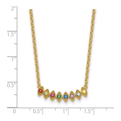 14K Yellow Gold Personalized Mother's Birthstone Necklace – view 6