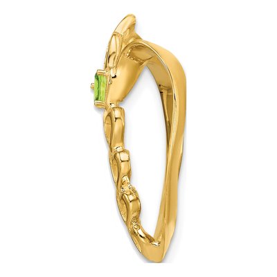 14K Yellow Gold Family Heart Slide Pendant – view 4