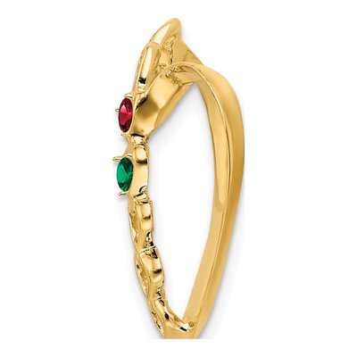 14K Yellow Gold Heart Slide Mother's Pendant Mounting – view 3
