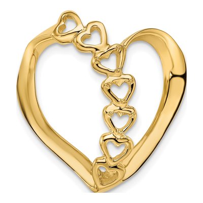 14K Yellow Gold Heart Slide Mother's Pendant Mounting – view 5