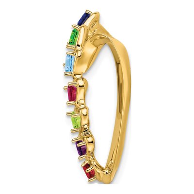 14K Yellow Gold Heart Slide Mother's Jewelry Mounting – view 3