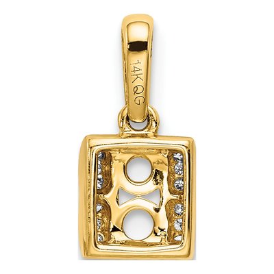 14K Yellow Gold Diamond Family Pendant – view 4