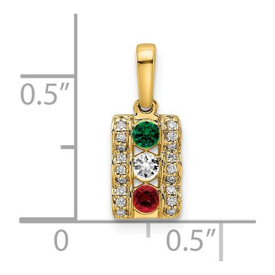 14K Yellow Gold Diamond Family Pendant – view 5