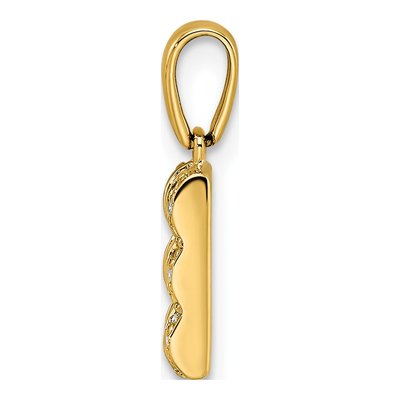 14K Yellow Gold 1/20 ct tw Diamond Family Birthstone Pendant – view 3