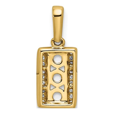 14K Yellow Gold 1/20 ct tw Diamond Family Birthstone Pendant – view 4