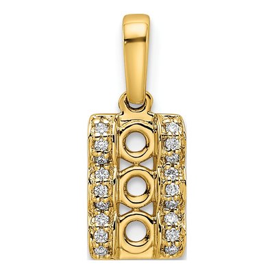 14K Yellow Gold 1/20 ct tw Diamond Family Birthstone Pendant – view 6