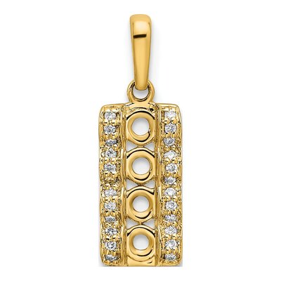 14K Yellow Gold Diamond Family Pendant – view 6