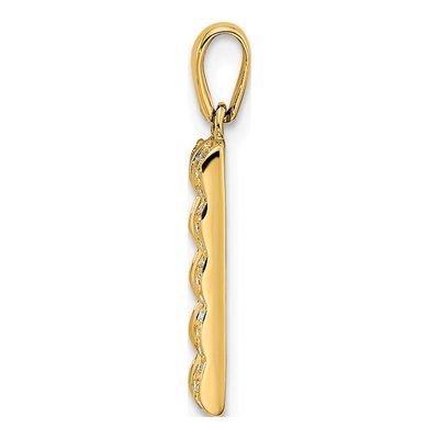 14K Yellow Gold Diamond Family Setting Pendant – view 3