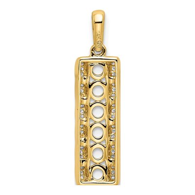 14K Yellow Gold 1/15 ct tw Diamond Family Pendant – view 4