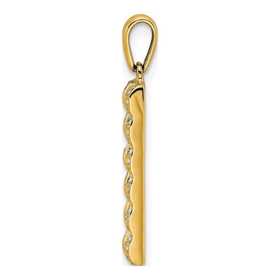 14K Yellow Gold 1/8 ct tw Diamond Family Set Pendant – view 3