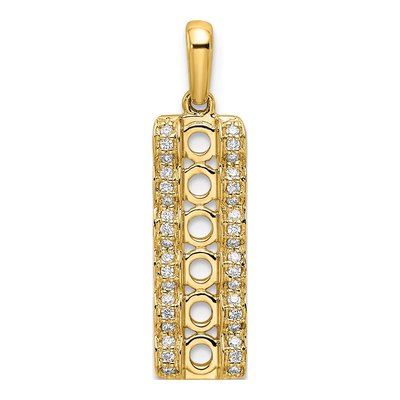 14K Yellow Gold 1/8 ct tw Diamond Family Set Pendant – view 6