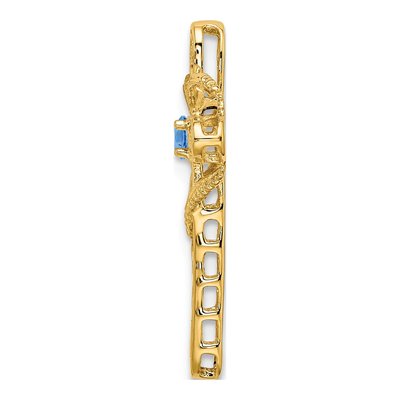 14K Yellow Gold Mother's Cross Pendant – view 2