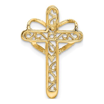14K Yellow Gold Mother's Cross Pendant – view 3
