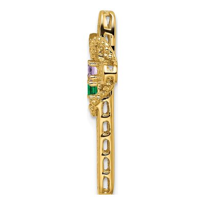 14K Yellow Gold Cross Mother's Pendant Mounting – view 2