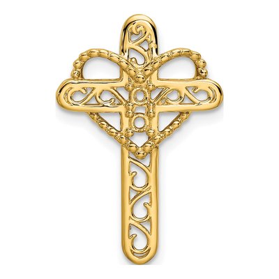 14K Yellow Gold Cross Mother's Pendant Mounting – view 6