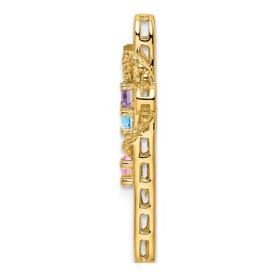 14K Yellow Gold Mother's Cross Pendant – view 2