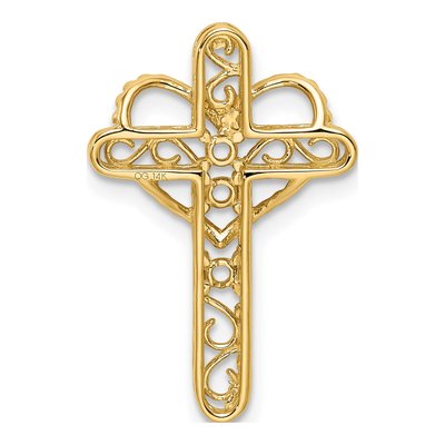 14K Yellow Gold Mother's Cross Pendant – view 3