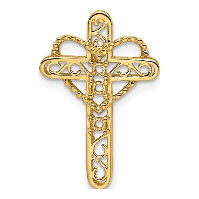 14K Yellow Gold Mother's Cross Pendant – view 6