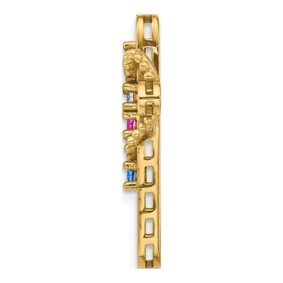 14K Yellow Gold Cross Mother's Pendant Mounting – view 2