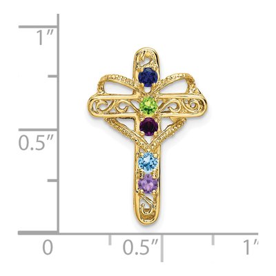 14K Yellow Gold Personalized Mother's Pendant Mounting – view 4