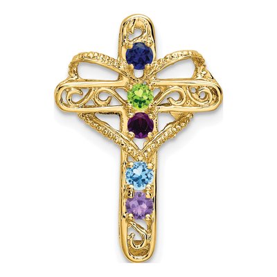 14K Yellow Gold Personalized Mother's Pendant Mounting