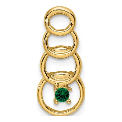 14K Yellow Gold 1-Stone Family Pendant Mounting – view 2