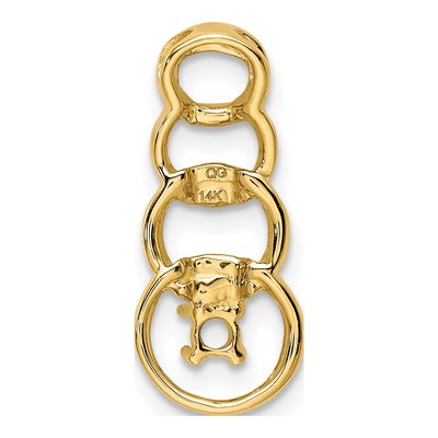 14K Yellow Gold 1-Stone Family Pendant Mounting – view 4