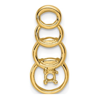 14K Yellow Gold 1-Stone Family Pendant Mounting – view 6