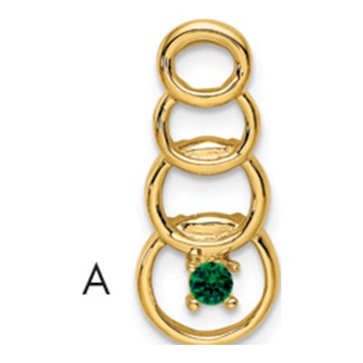 14K Yellow Gold 1-Stone Family Pendant Mounting