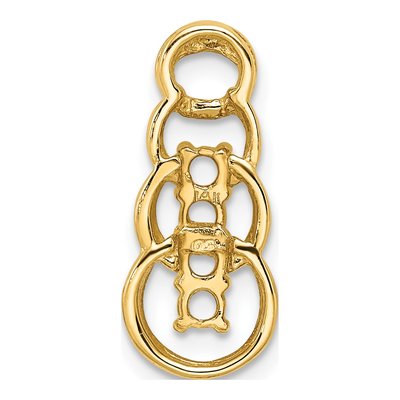 14K Yellow Gold Personalized 4-Stone Family Pendant Mounting – view 4
