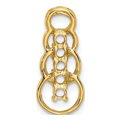 14K Yellow Gold Personalized 5-Stone Family Pendant Mounting – view 4