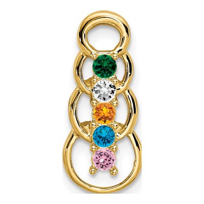 14K Yellow Gold 5-Stone Family Pendant – view 2