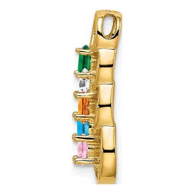 14K Yellow Gold 5-Stone Family Pendant – view 3
