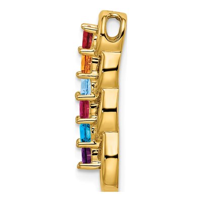 14K Yellow Gold 6-Stone Family Pendant Mounting – view 3
