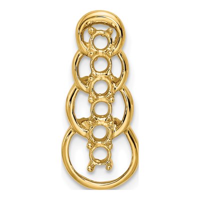 14K Yellow Gold 6-Stone Family Pendant Mounting – view 6