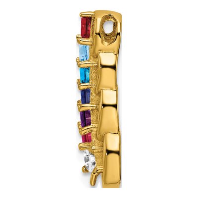 14K Yellow Gold Personalized 7-Stone Family Pendant – view 3