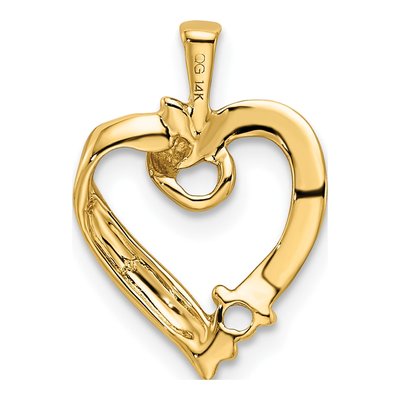 14K Yellow Gold 1-Stone Family Pendant Mounting – view 4