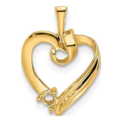 14K Yellow Gold 1-Stone Family Pendant Mounting – view 6