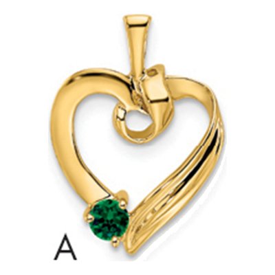 14K Yellow Gold 1-Stone Family Pendant Mounting