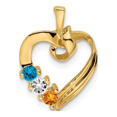 14K Yellow Gold Personalized Family Pendant Mounting – view 2