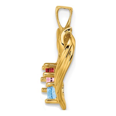 14K Yellow Gold Personalized Family Pendant Mounting – view 3