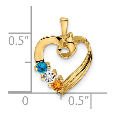14K Yellow Gold Personalized Family Pendant Mounting – view 5