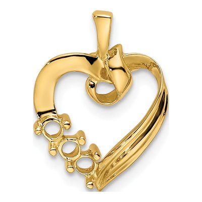 14K Yellow Gold Personalized Family Pendant Mounting – view 6