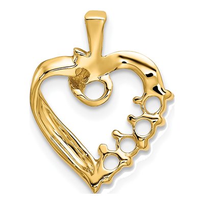 14K Yellow Gold Personalized 4-Stone Family Pendant Mounting – view 4