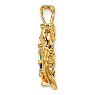 14K Yellow Gold 5-Stone Family Pendant – view 3
