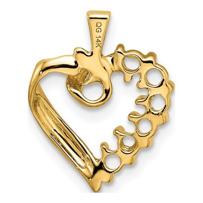 14K Yellow Gold Personalized 6-Stone Family Pendant Mounting – view 4