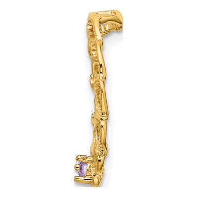 14K Yellow Gold Family Pendant Mounting – view 3