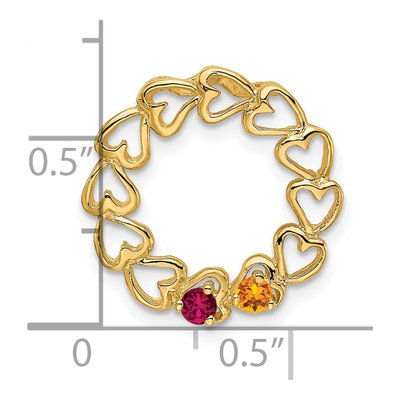 14K Yellow Gold 2-Stone Family Pendant – view 5